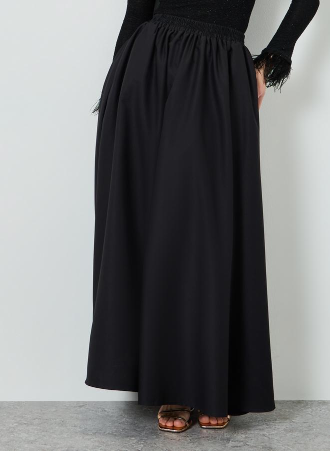 Styli Women Black A-Line Maxi Skirt - Image 1